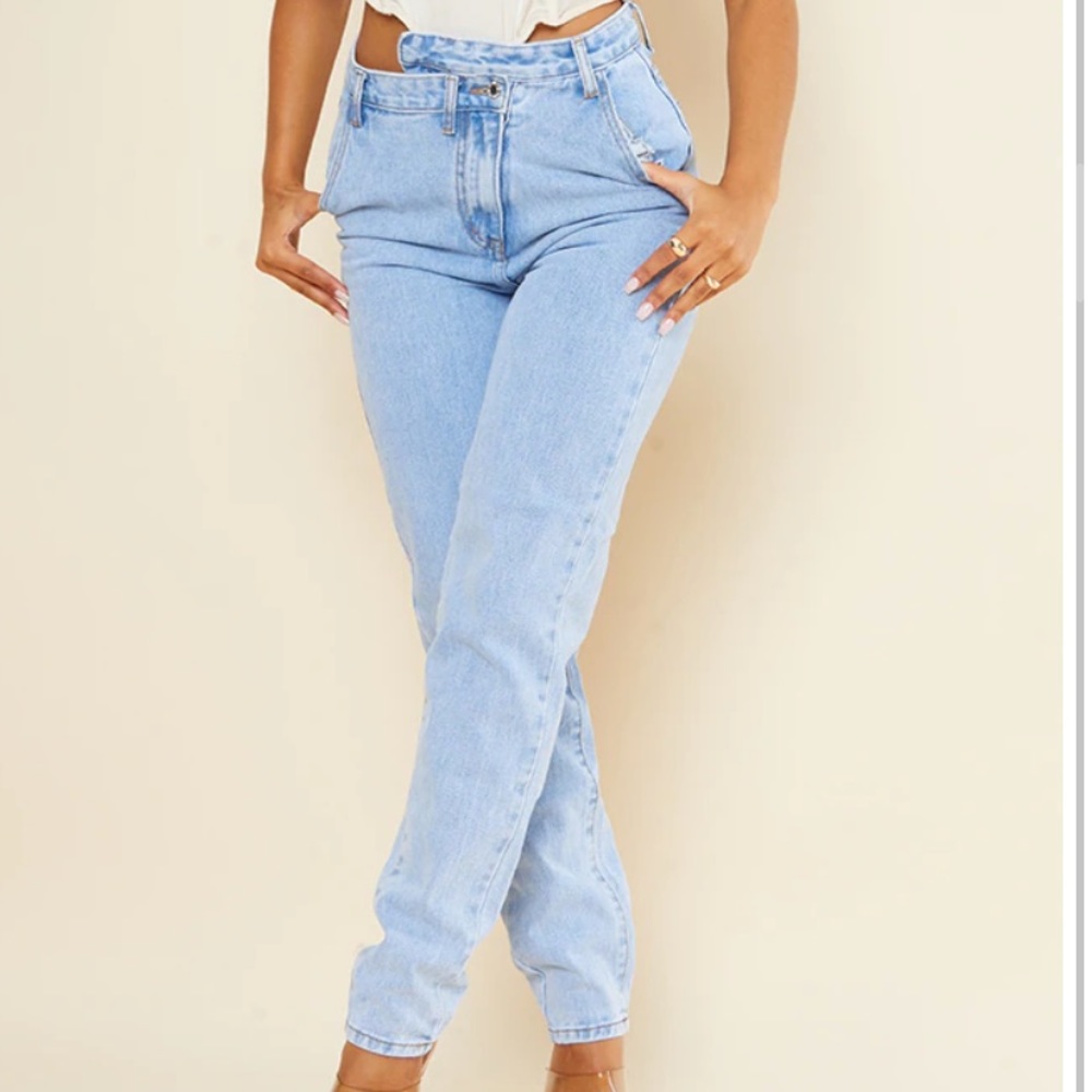 PLT ASYMMETRIC WAIST JEANS